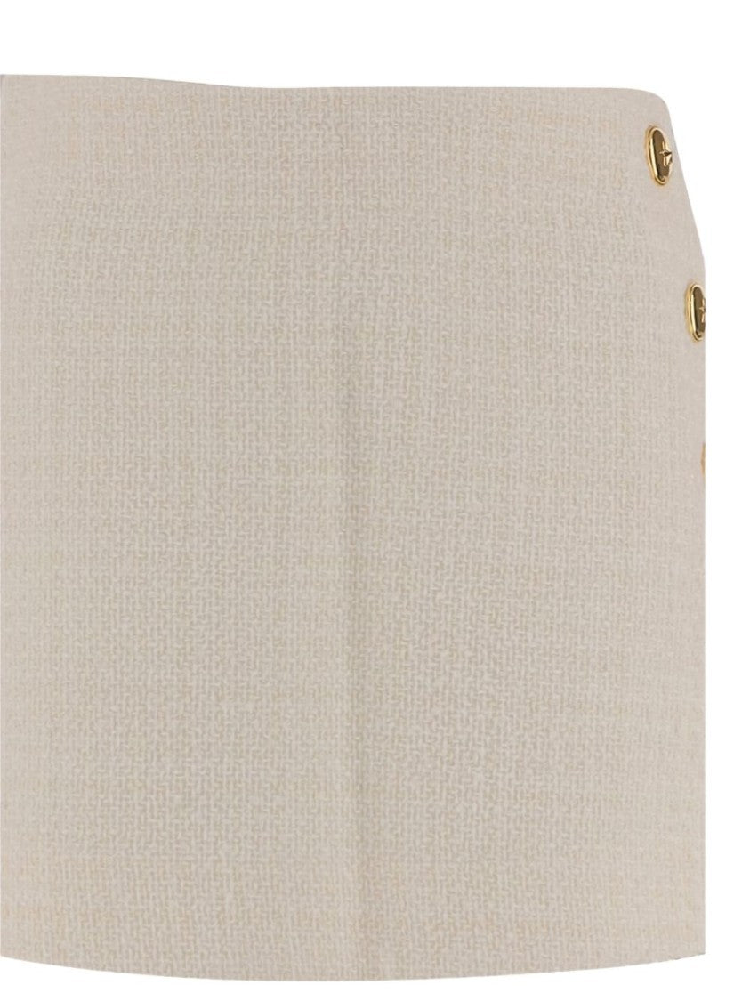 Pinko Textured Mini Skirt With Side Slit