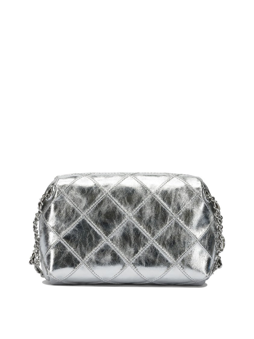 Tory Burch Quilted Metallic Leather Crossbody Bag