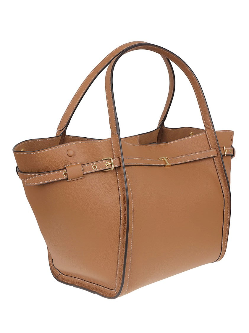 Tod's Structured Shopping Bag With Iconic T-Shaped Accessory
