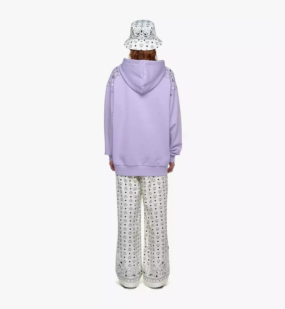 Mcm Oversized Hooded Sweatshirt With Bandana Monogram Print