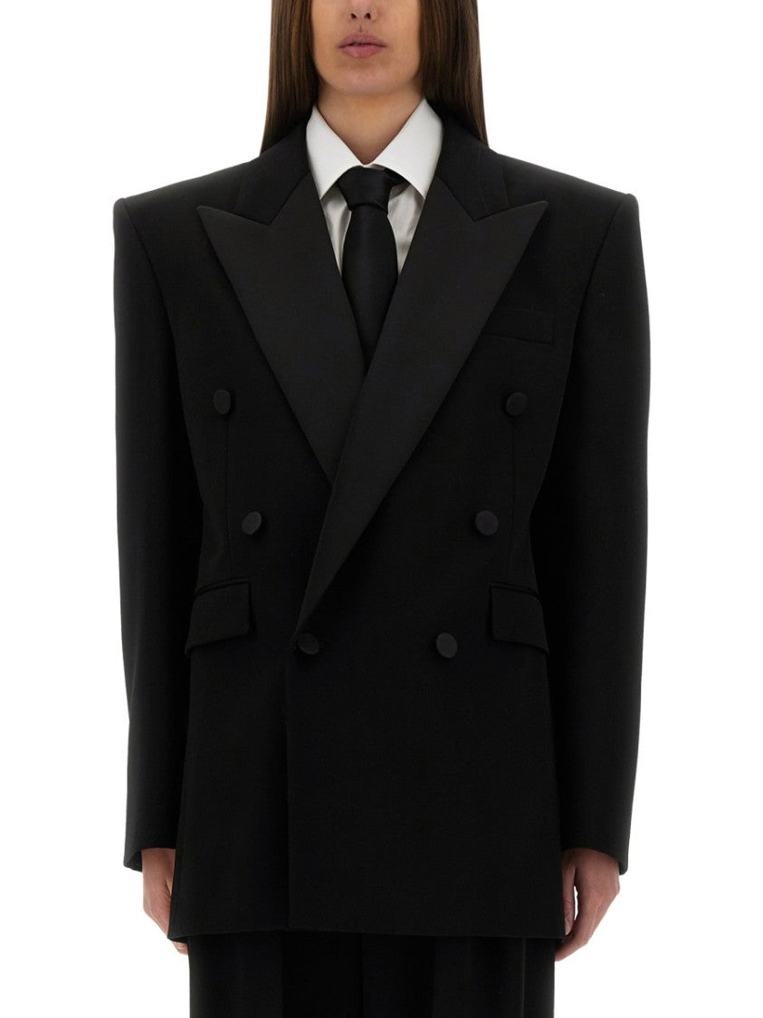 Saint Laurent Grain De Poudre Tuxedo Jacket