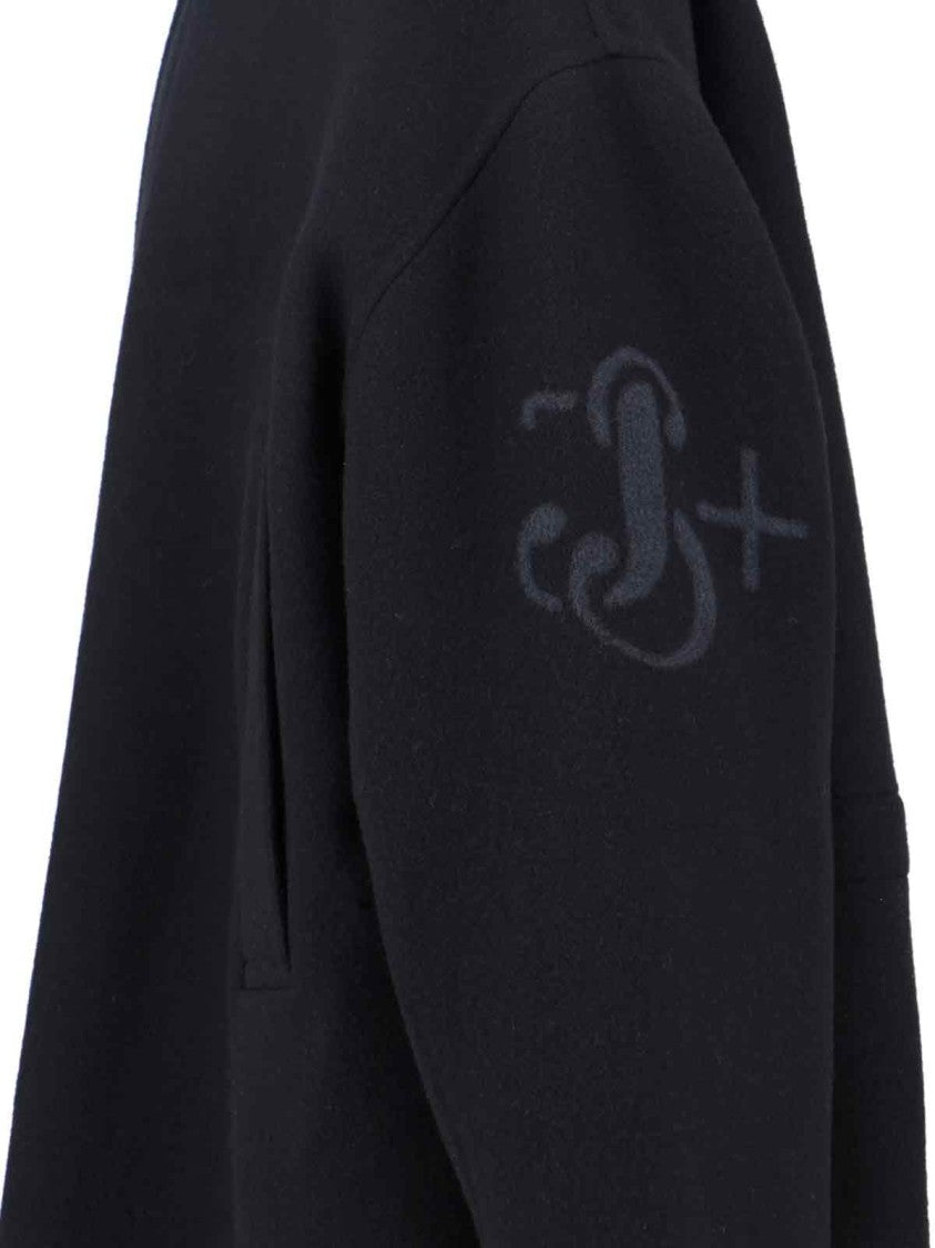 Jil Sander Virgin Wool Coat With Logo Detail – Black