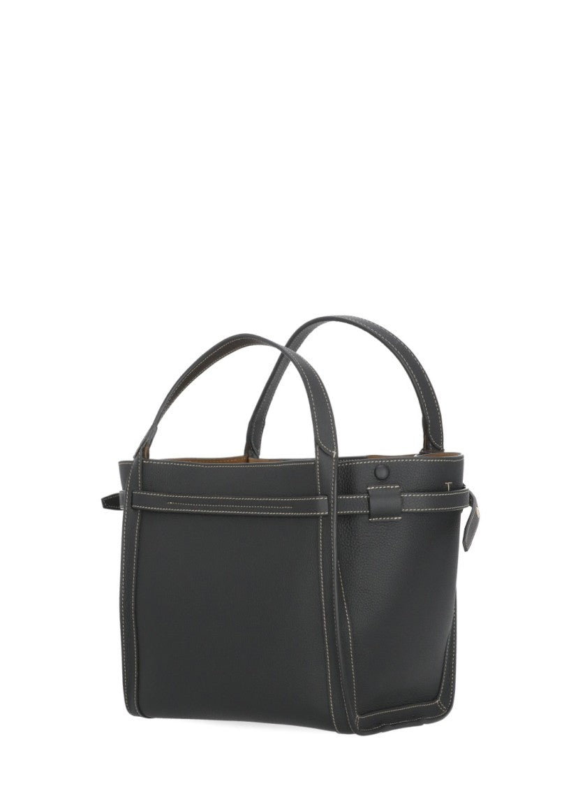 Tod's Structured Leather Tim Small Bag With Hook Fastening