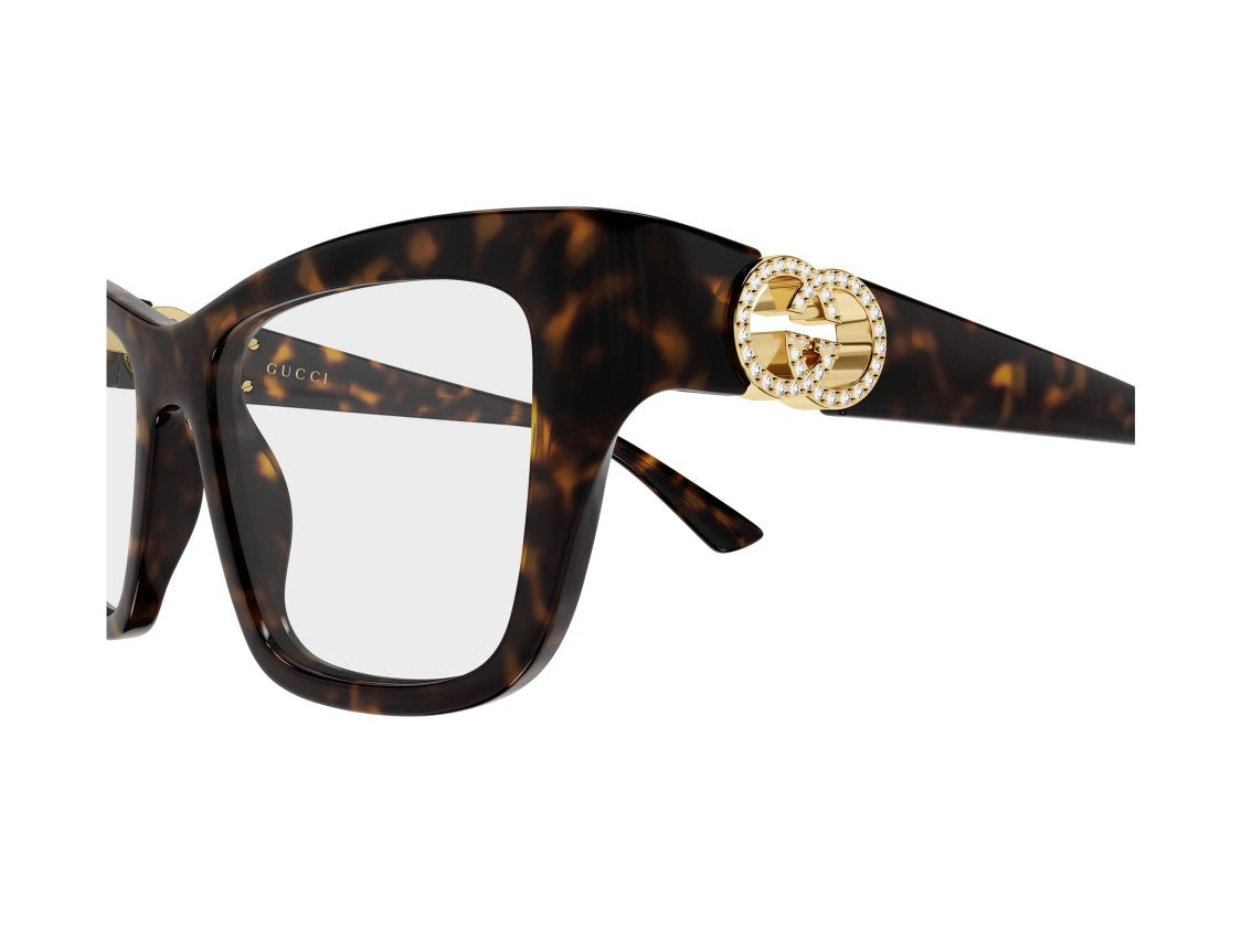 Gucci Gold Gg2124o Tortoiseshell Oversized Square Sunglasses