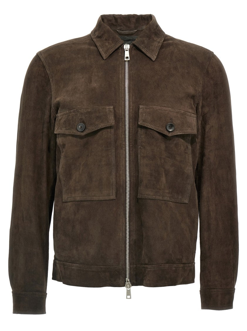 Giorgio Brato Vegetable Tanned Suede Jacket With Classic Collar