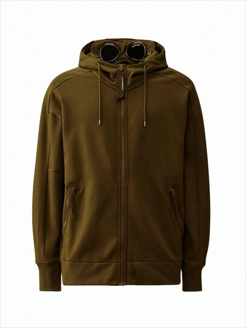 C.P. Company Utilitarian Full Zip Hoodie With Built-In Goggles