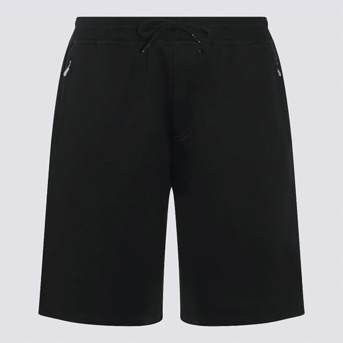 Brunello Cucinelli Minimalist Black Shorts With Drawstring Waistband