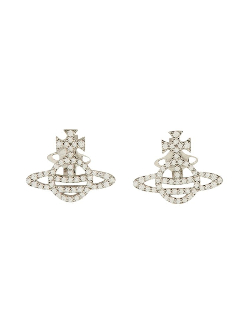Vivienne Westwood Silver Calliope Stylized Planet Earrings