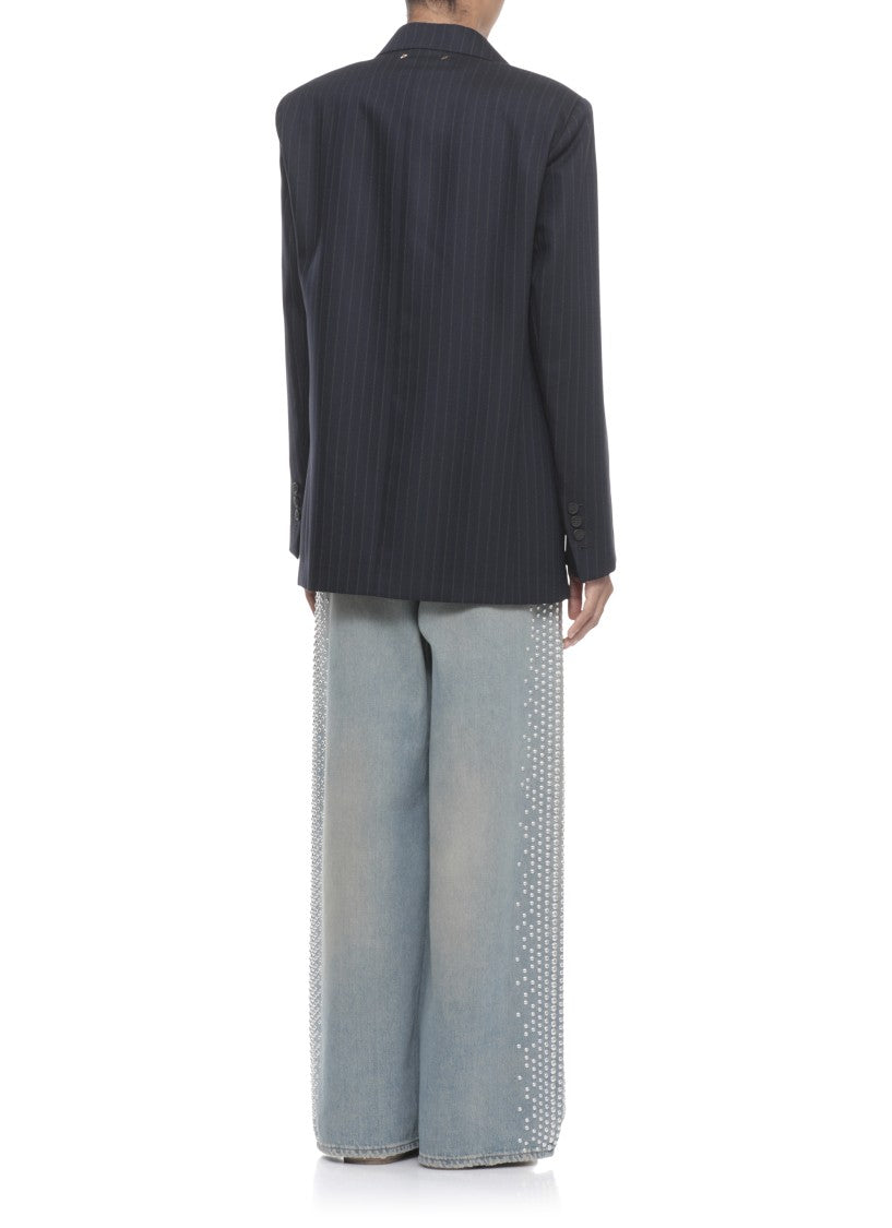 Golden Goose Blue Wool Blazer