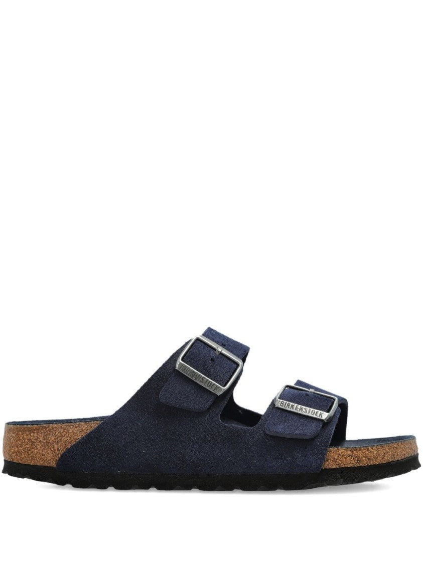 Birkenstock Navy Blue Arizona Strap Slides