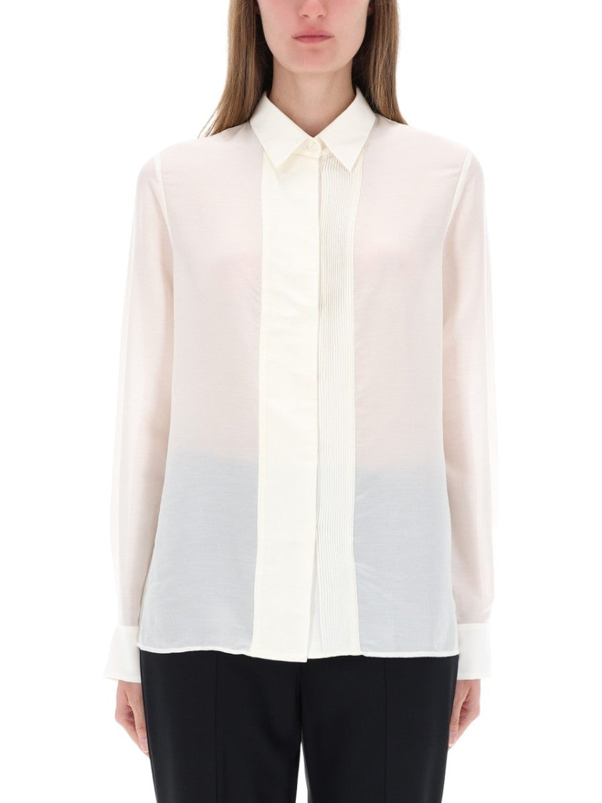 Boss Ribbed Pleats Classic Collar Shirt