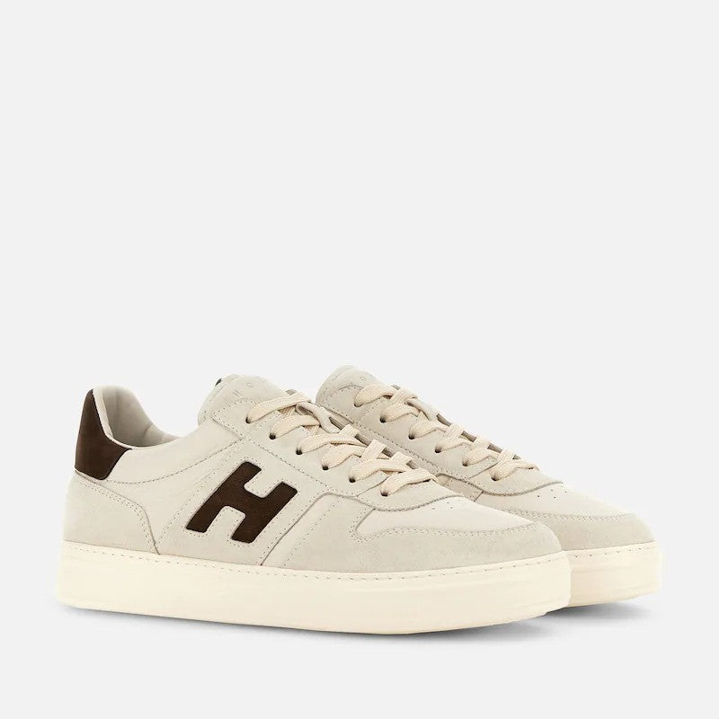 Hogan Suede Leather Bold Logo Low-Top Sneakers