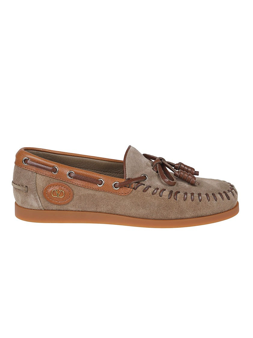 Valentino Garavani Brown Suede Loafers