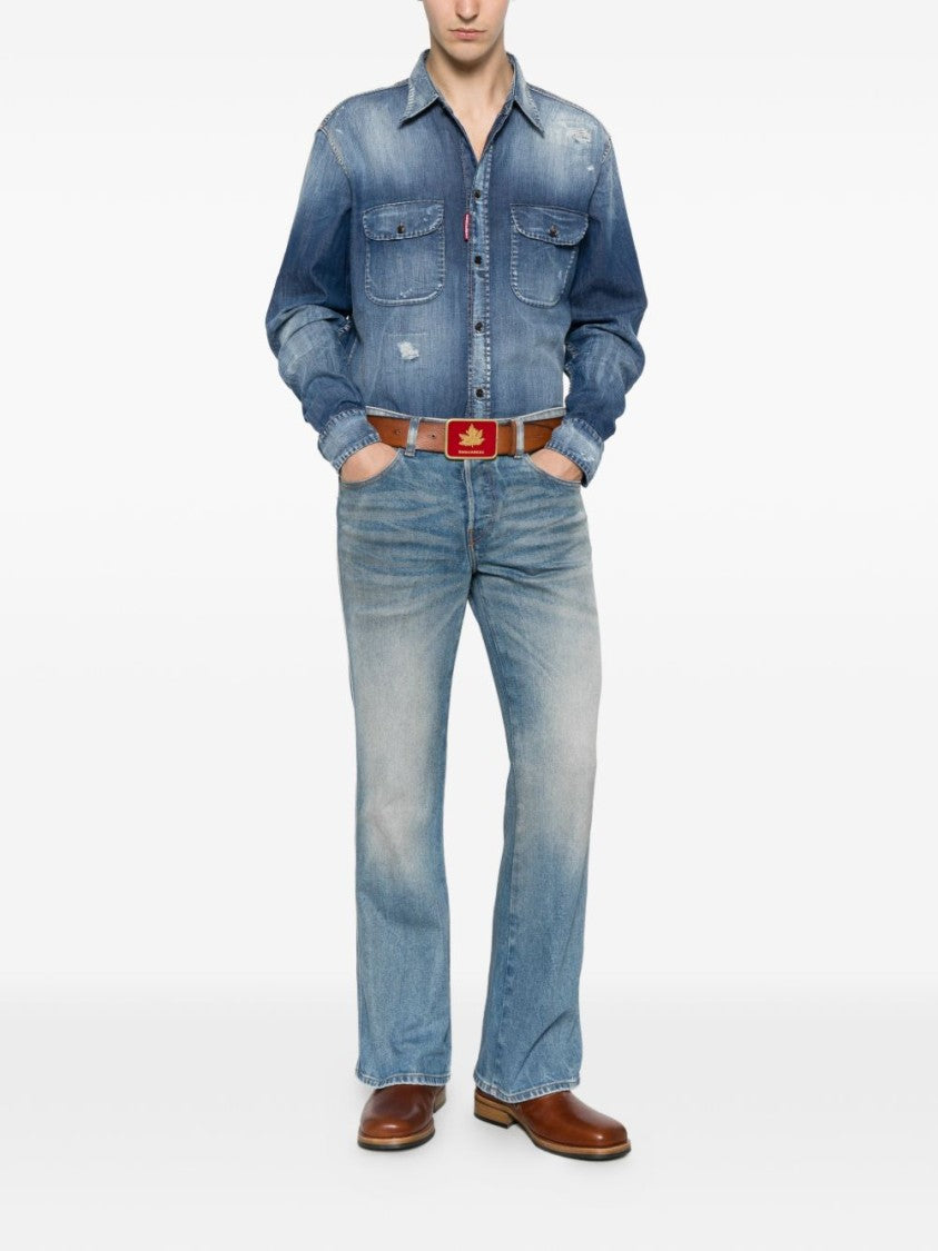 Dsquared2 Classic Denim Long Sleeve Button Shirt