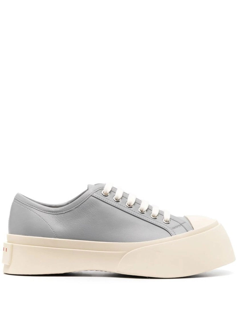 Marni Calf Leather Sneakers With Rounded Toe