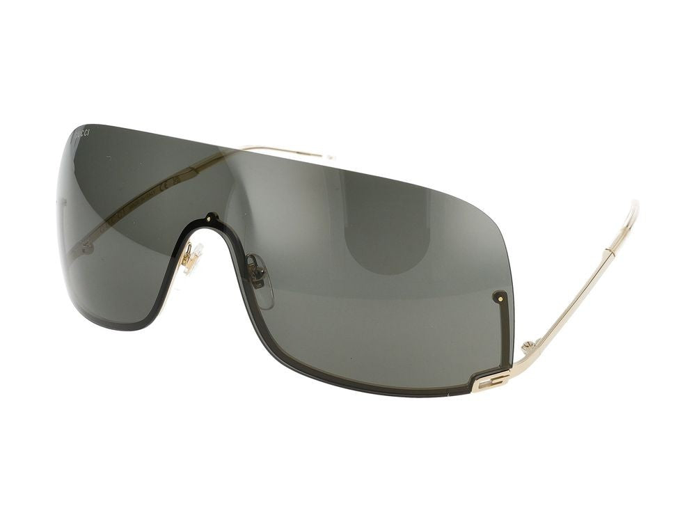 Gucci Gold Large Single Shield Sunglasses
