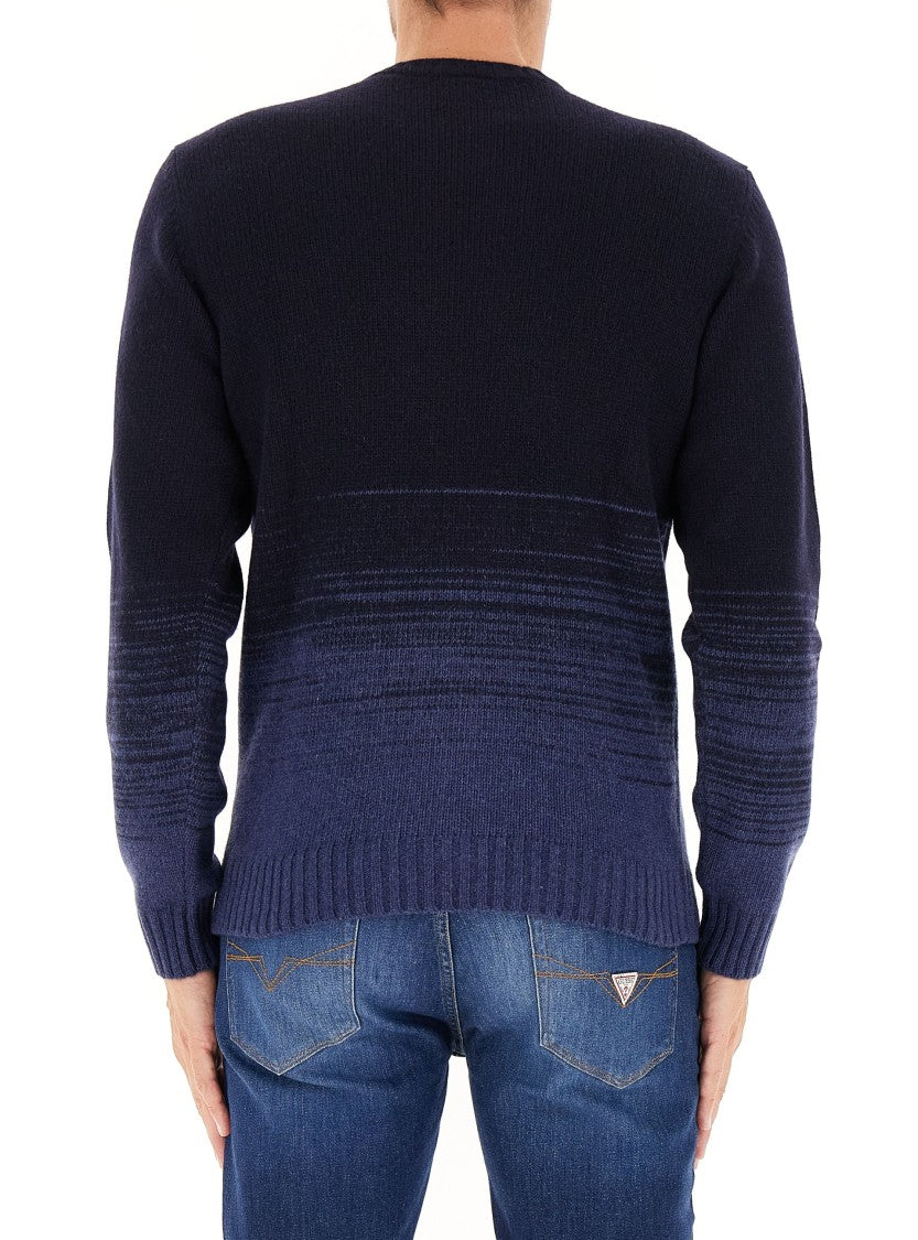 Colmar Two-Tone Gradient Crewneck Ribbed Trim Sweater