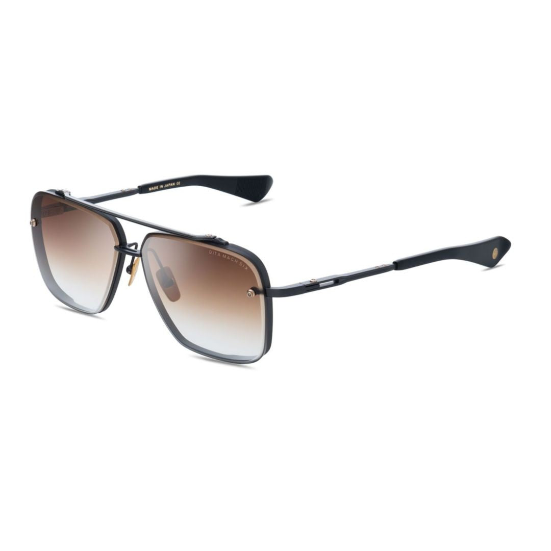 Dita Mach-Six Double Bridge Large Square Sunglasses