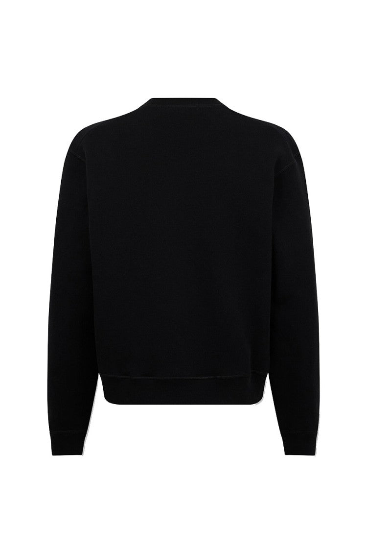 Dsquared2 Black Cotton Graphic Print Sweatshirt