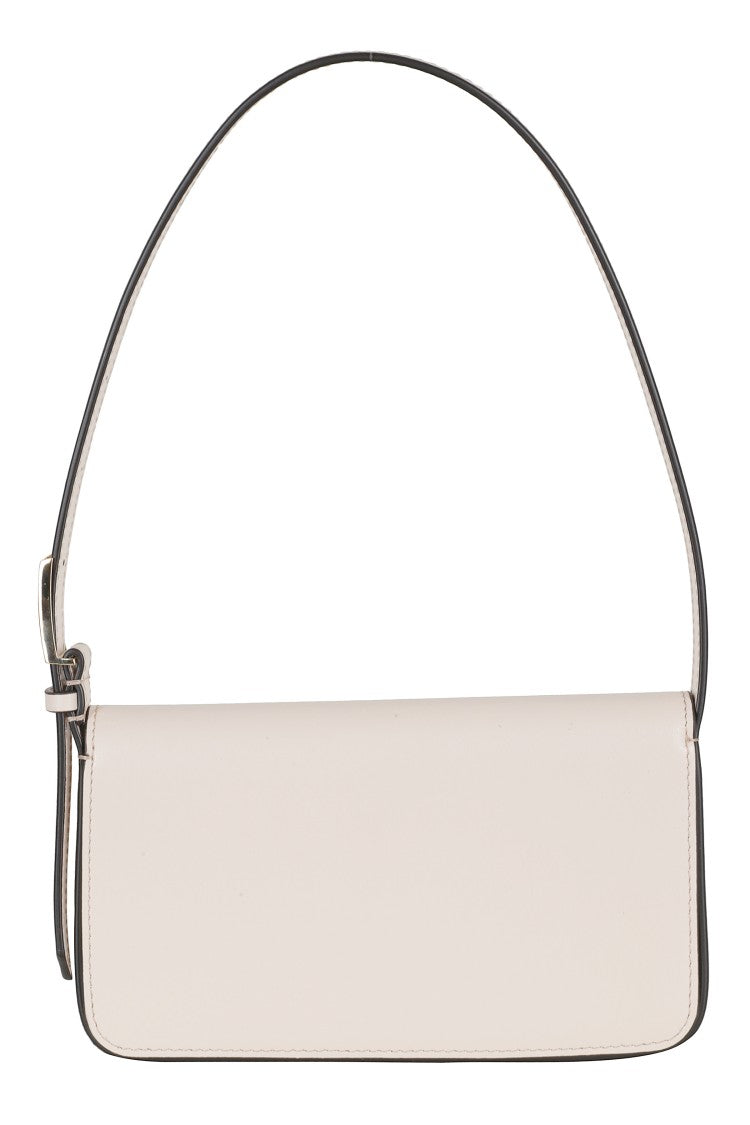 Victoria Beckham Neutral Dorian Pocket Magnetic Logo-Strap Leather Shoulder Bag