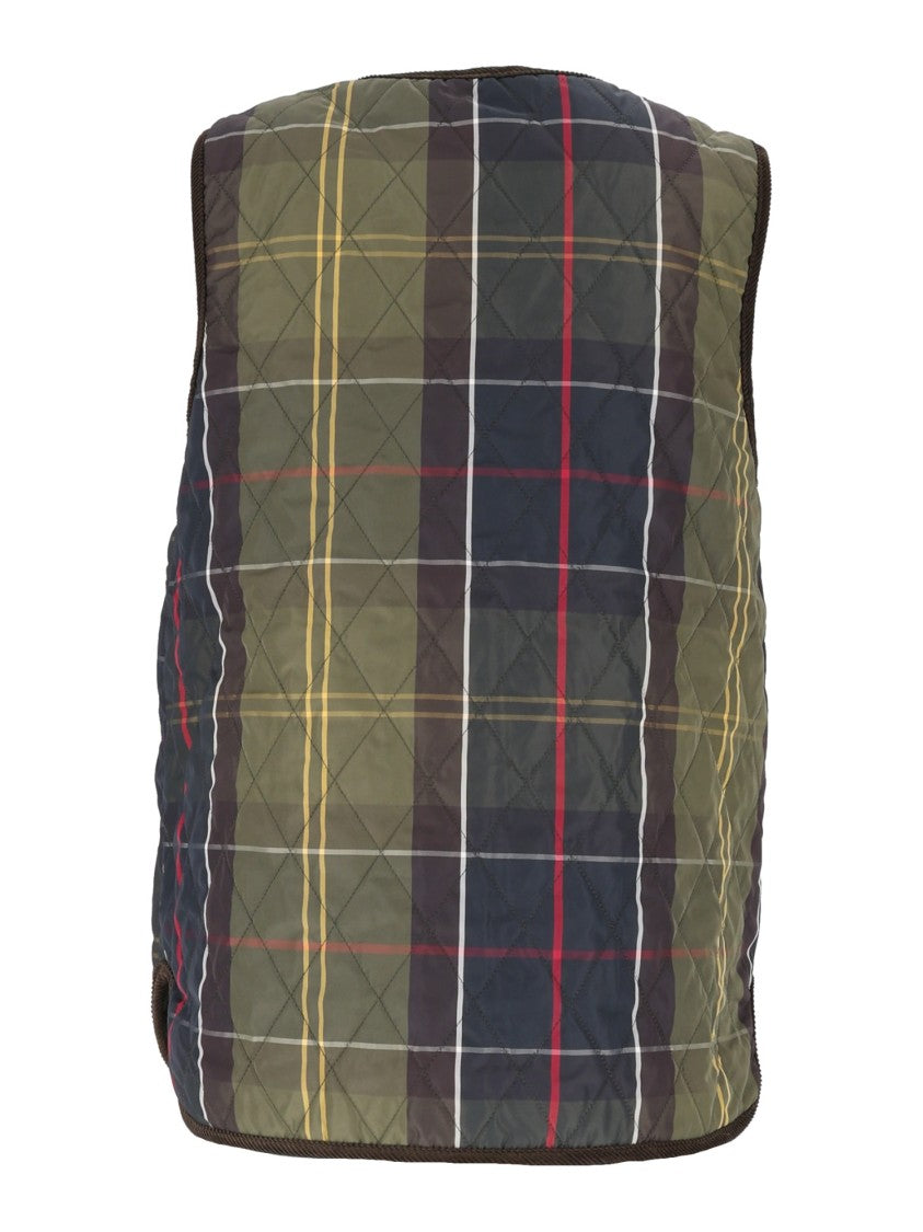 Barbour Reversible Ttn Tartan Plaid Diamond Quilted Vest