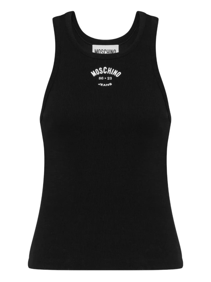 Moschino White Classic Minimalist Design Top