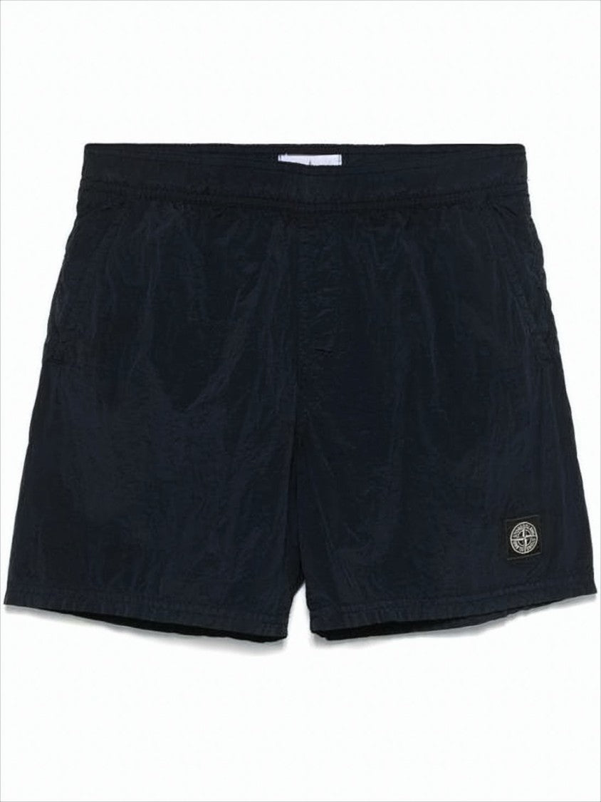 Stone Island Mid-Thigh Black Stone Island Shorts