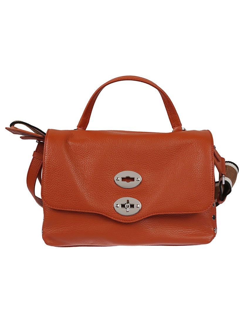 Zanellato Structured Leather Shoulder Bag With Flap Closure
