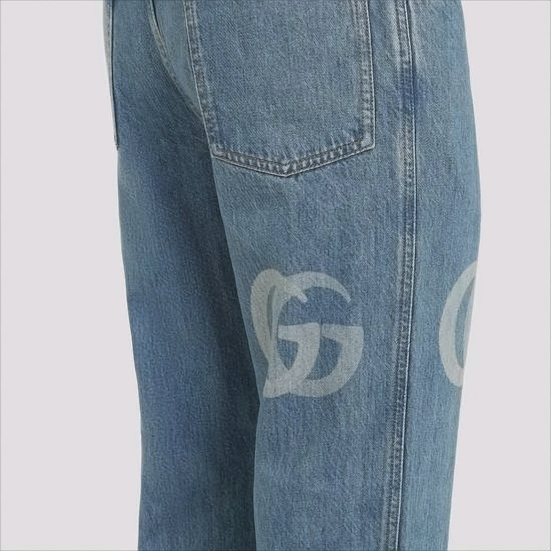 Gucci Classic Straight-Leg Blue Denim Pants
