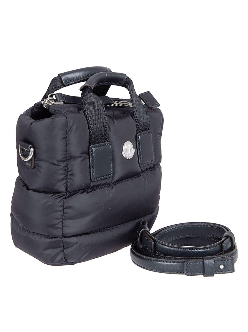 Moncler Quilted Padded Nylon Bag With Leather Accents