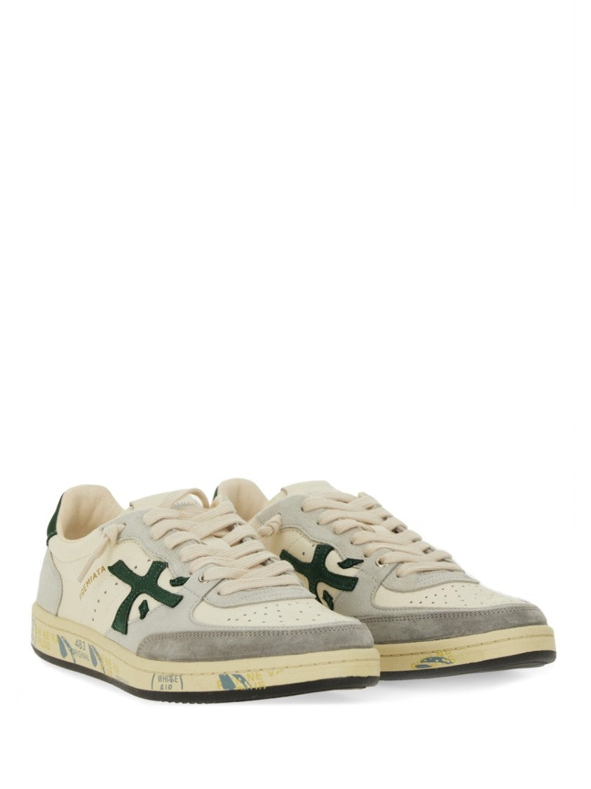 Premiata Low-Top Sneakers With Perforated Detailing And Distinctive Logo