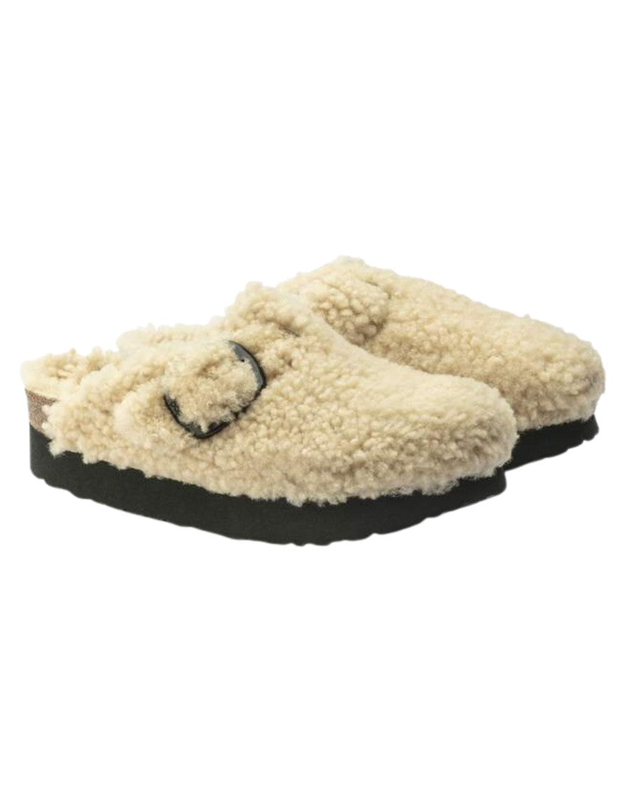 Birkenstock Boston Big Buckle Platform Teddy Shearling Clog