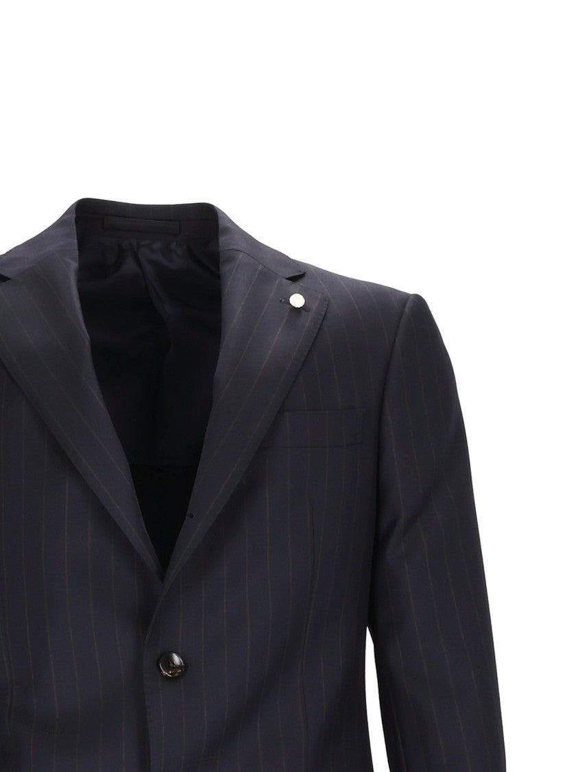 Luigi Bianchi Sartoria Black Drop 7 Pinstripe Suit