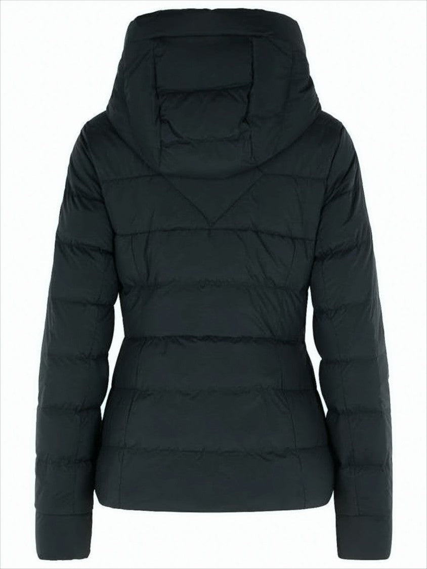 Canada Goose Fitted Down Jacket With Horizontal Quilting And Hood