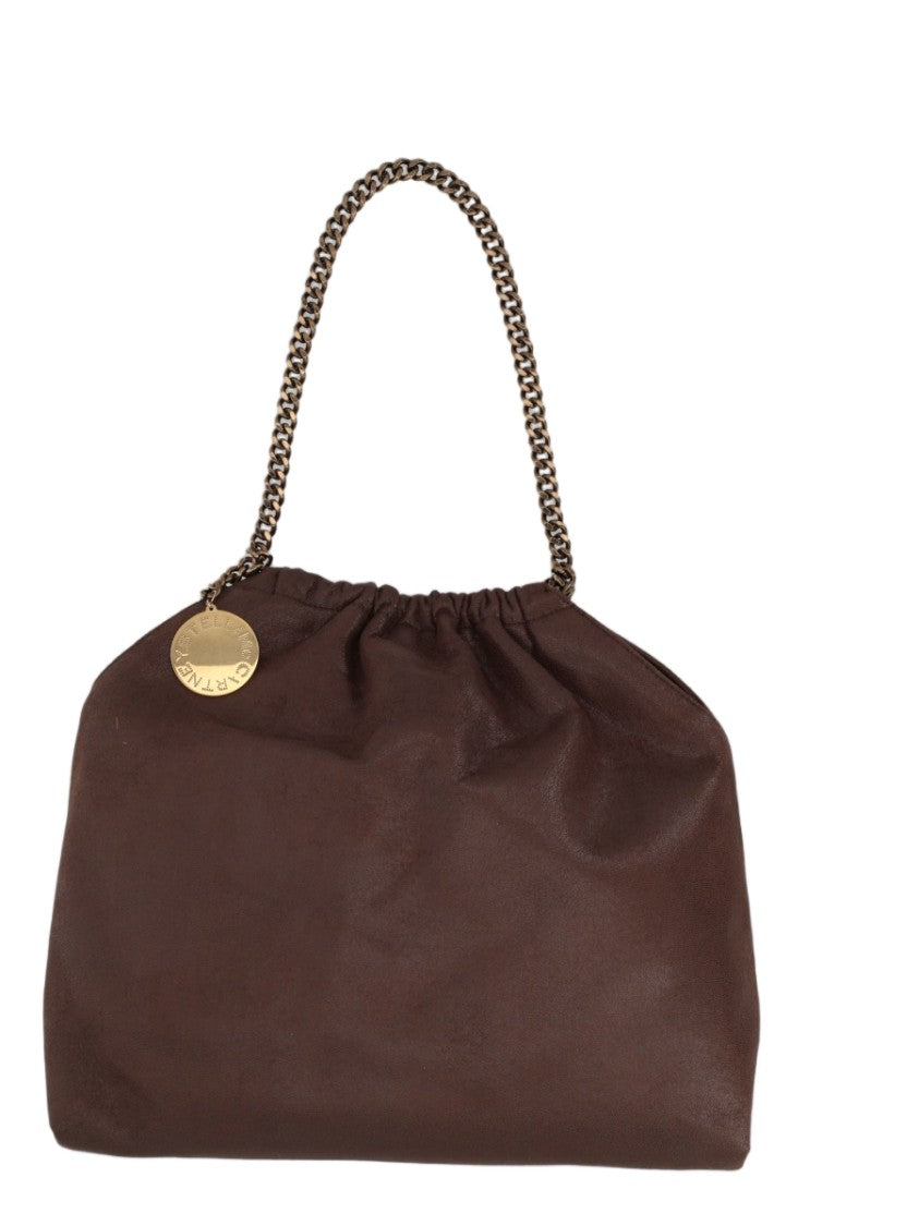 Stella Mccartney Bordeaux Polyester Slouchy Chain Strap Shoulder Bag