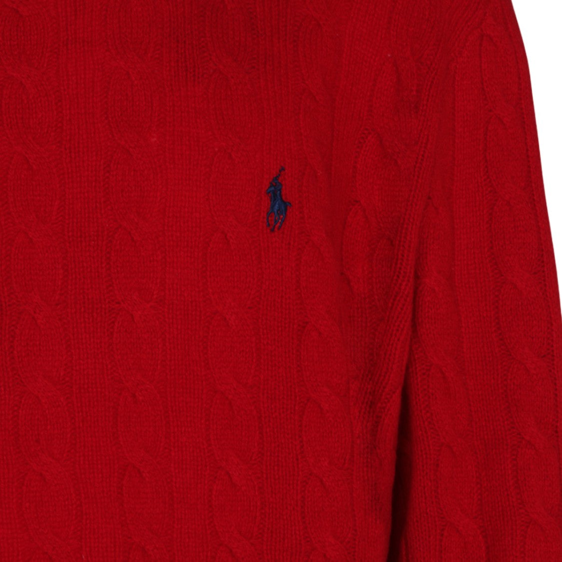 Polo Ralph Lauren Cable Knit Sweater With Crew Neckline And Embroidered Logo