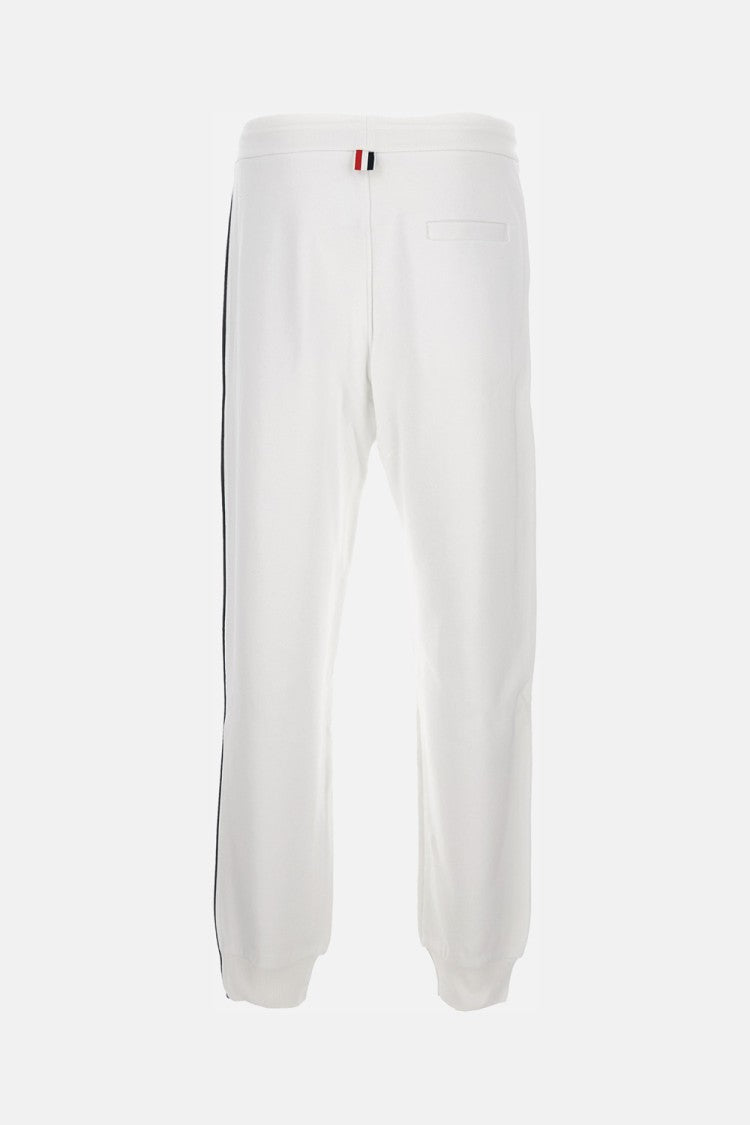 Thom Browne Sweatpants With Adjustable Drawstring And Contrasting Side Stripes