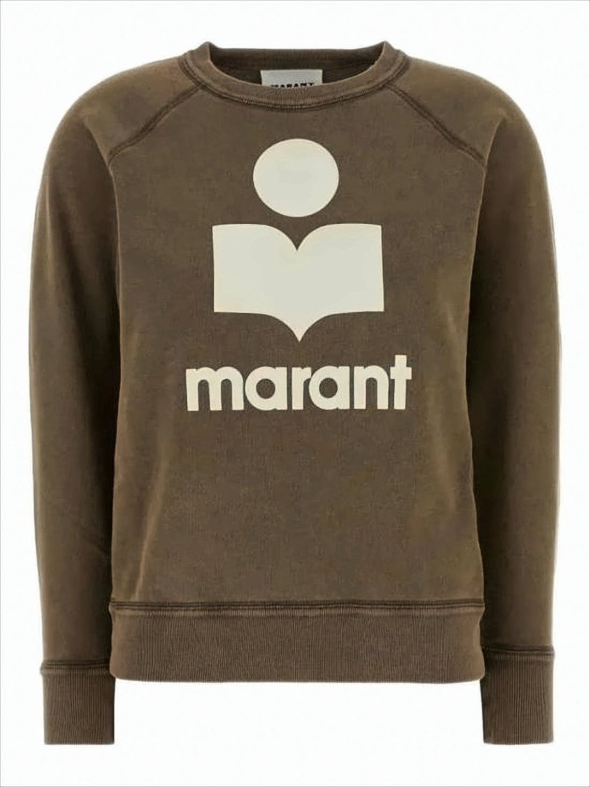 Isabel Marant Long-Sleeve Graphic Sweatshirt With Vintage Wash
