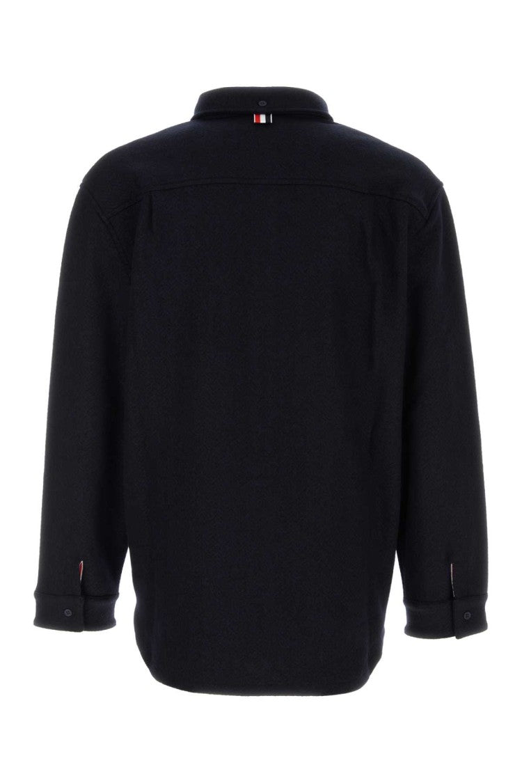 Thom Browne Midnight Blue Cotton Blend Oversize Shirt