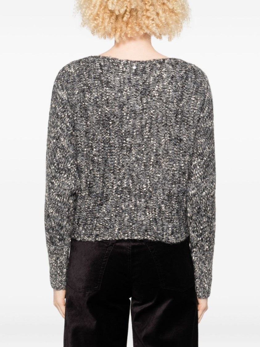 Twin-Set Textured Knit Sweater With Marled Effect