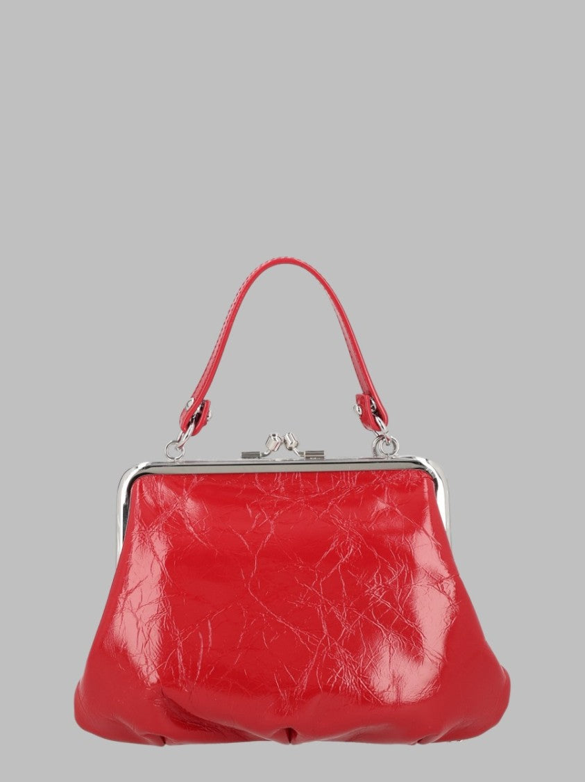 Vivienne Westwood Red Glossy Calf Leather Shoulder Bag