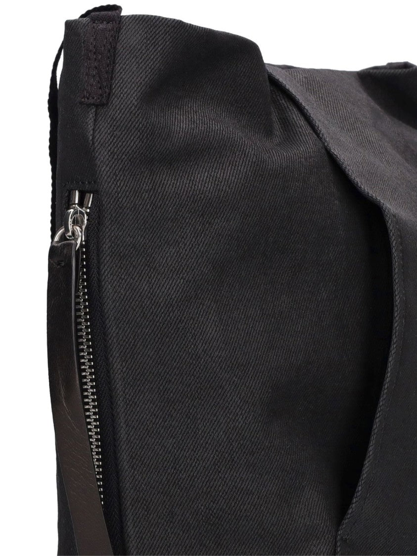 Ann Demeulemeester Maya Denim Waxed Shoulder Bag