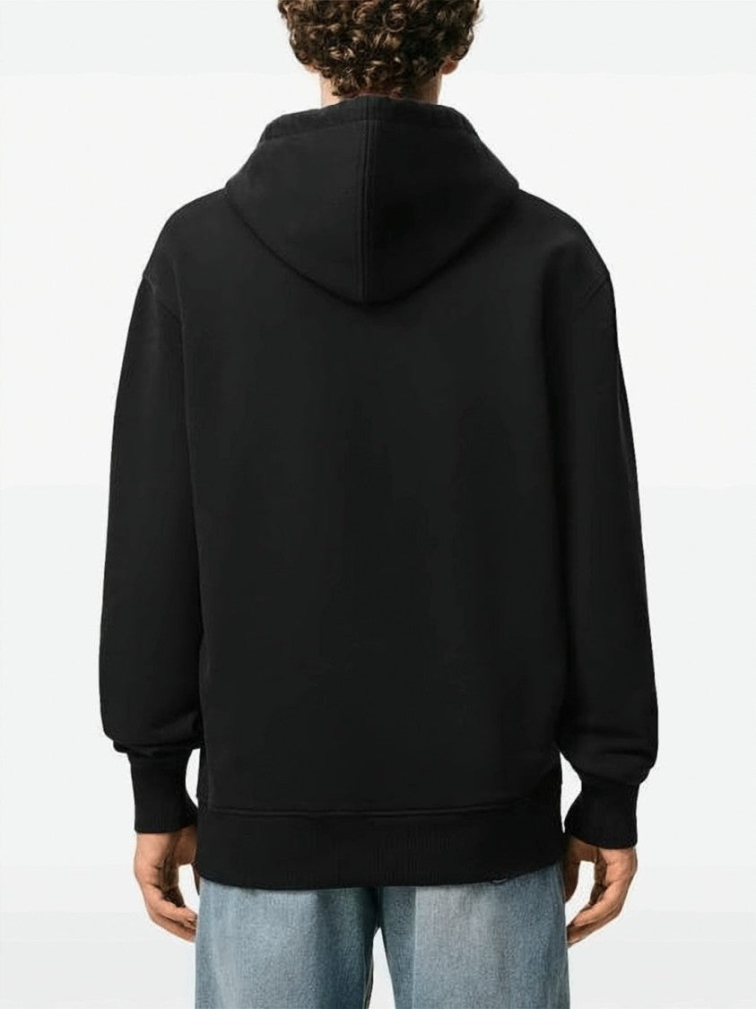 Ami Paris Black Pullover Hoodie With Heart Logo