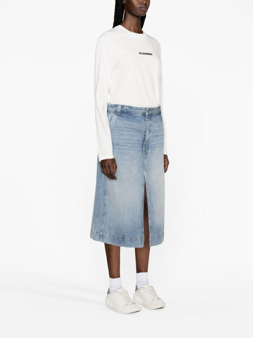 Jil Sander White Long-Sleeved Top