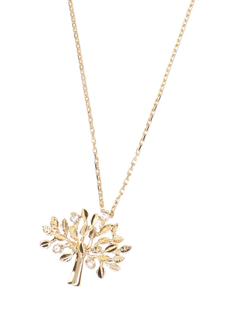 Mulberry "Tree" Necklace – Gold-Tone Brass With Crystals