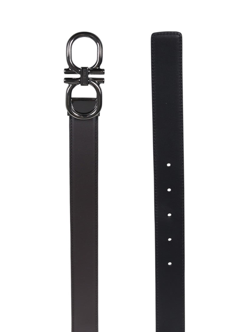 Ferragamo Dbl Gancini Animation Double Adjustable Belt