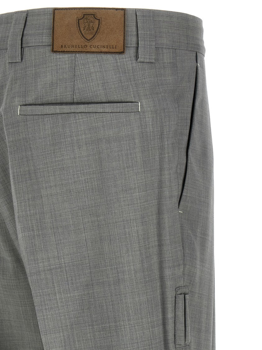 Brunello Cucinelli Mélange Wool Pants