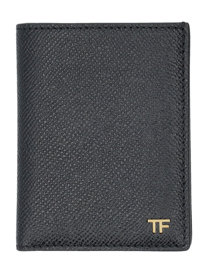 Tom Ford Small Grain Leather Folding Cardholder