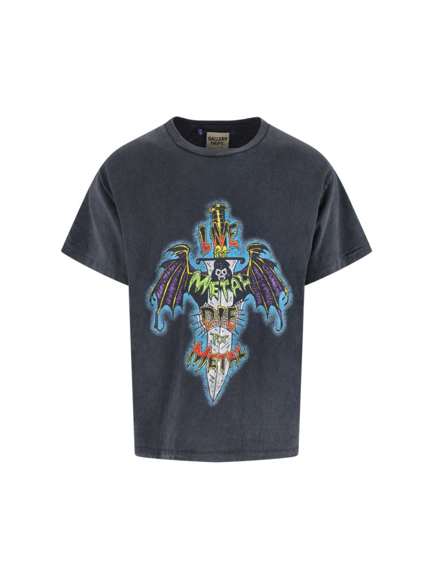 Gallery Dept. Classic Black T-Shirt With Round Neckline
