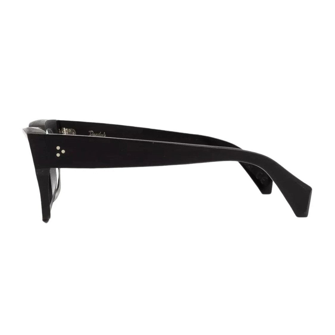 Dandy's Black Arthur Rough Acetate Rectangular Eyeglasses